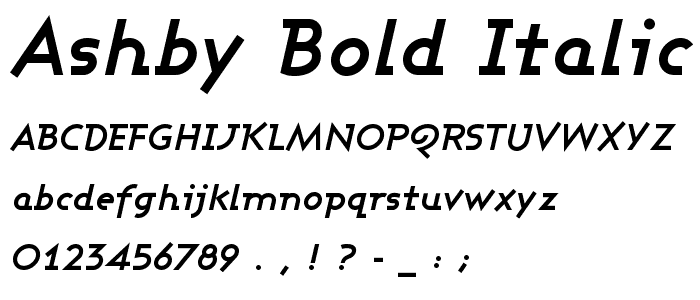 Ashby Bold Italic font